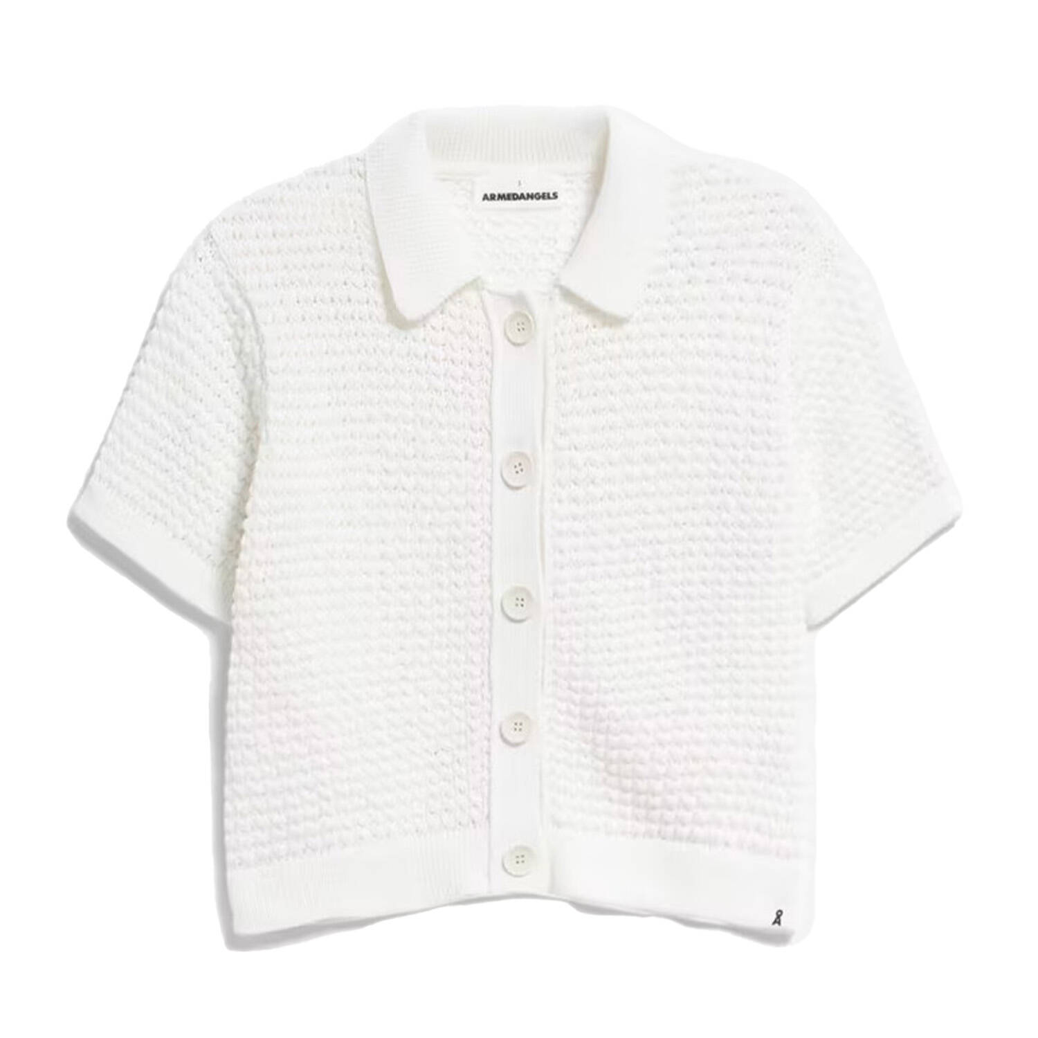 Armedangels Strickpolo Pasciaas Crochet (weiss | L) Armedangels, Für Damen
