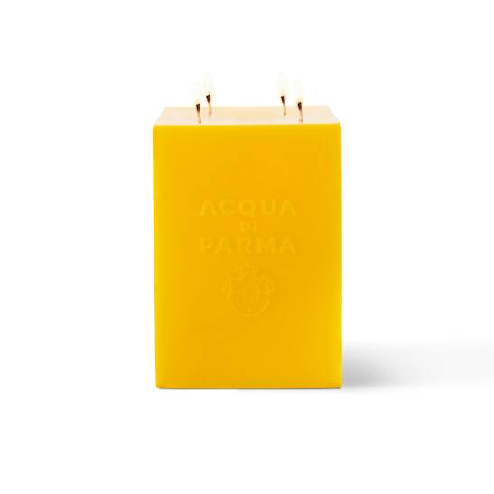 Jumbo Cube Candle Yellow