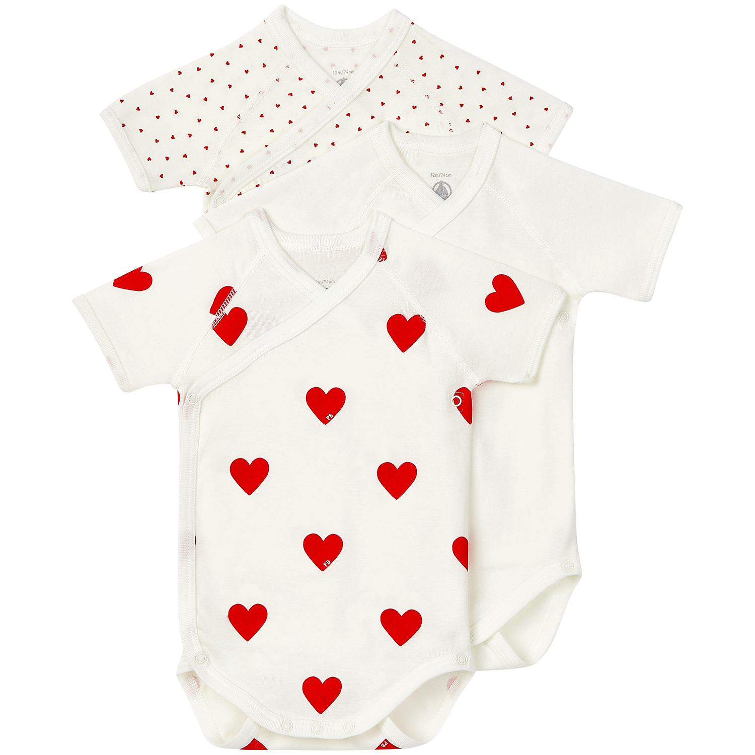 Petit Bateau 3er Set Bodies (weiss | 50) Für Damen, Bekleidung, Wäsche & Nachtwäsche,