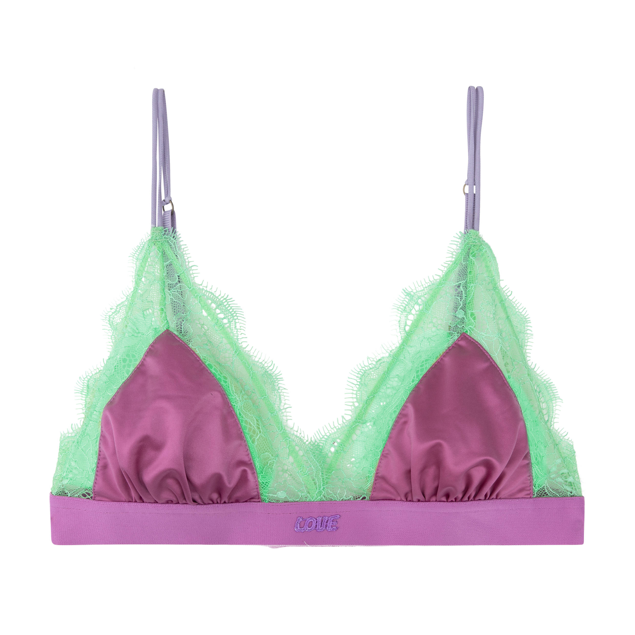 Triangle Bralette Love Lace