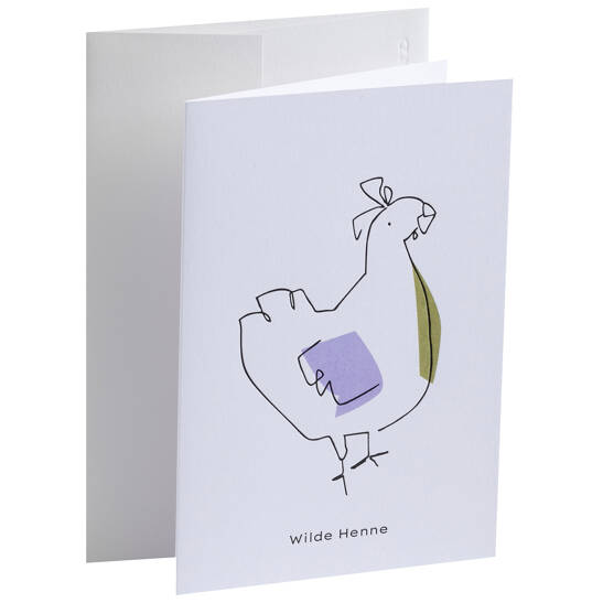 Grußkarte CharakTiere Wilde Henne