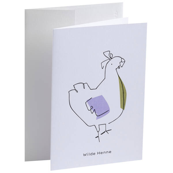 Grußkarte CharakTiere Wilde Henne