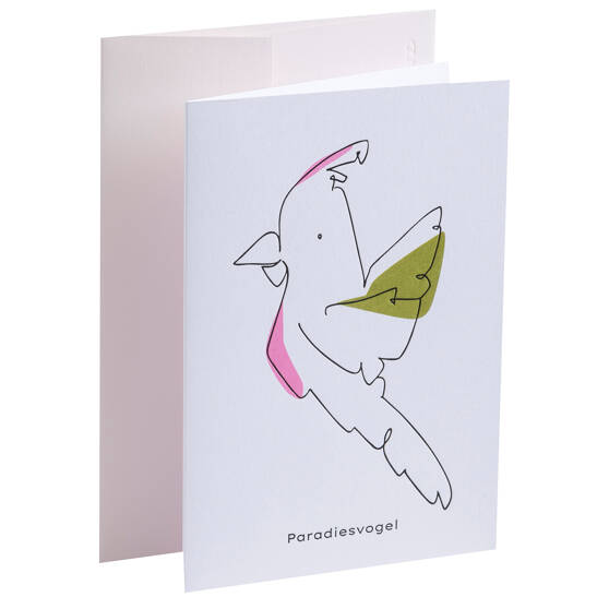 Grußkarte CharakTiere Paradiesvogel