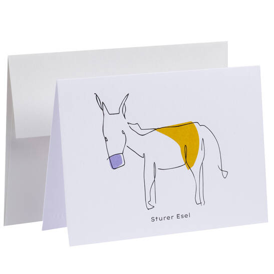 Grußkarte CharakTiere Sturer Esel