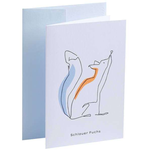 Grußkarte CharakTiere Schlauer Fuchs