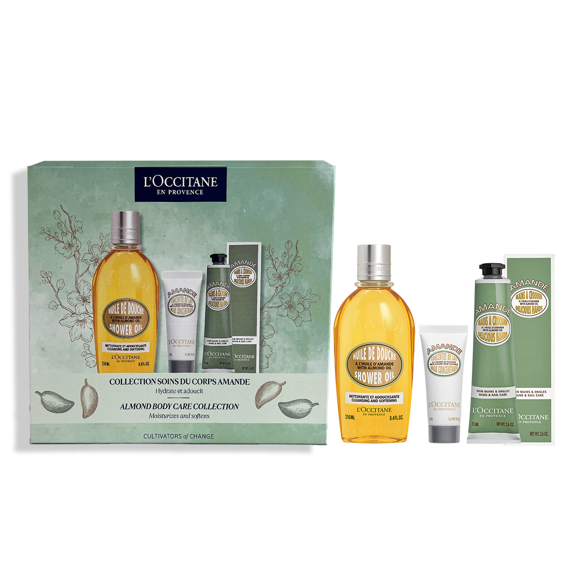L'Occitane Mandel Körperpflege-Set (weiss | 500 g)