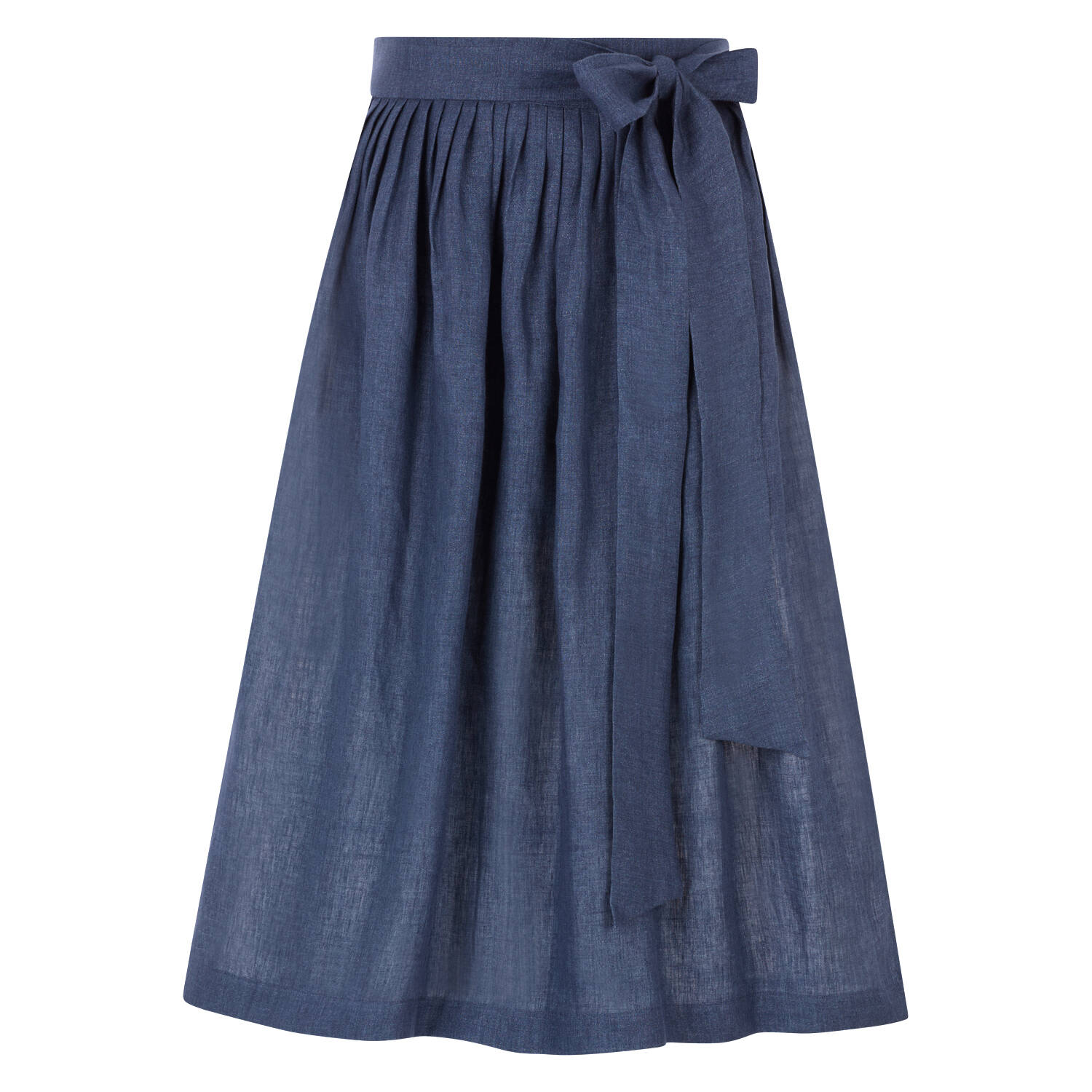Amsel Dirndlschürze Leinen 70cm (blau | L)
