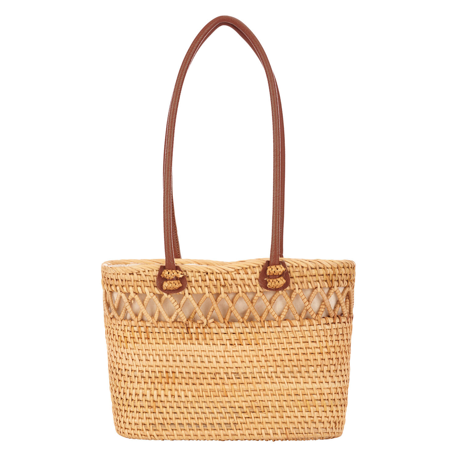 Korbtasche mit Baumwollfutter