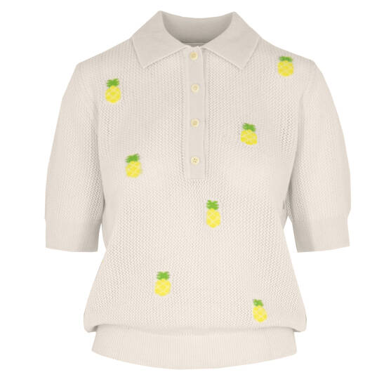 Cashmere-Kurzarmpullover