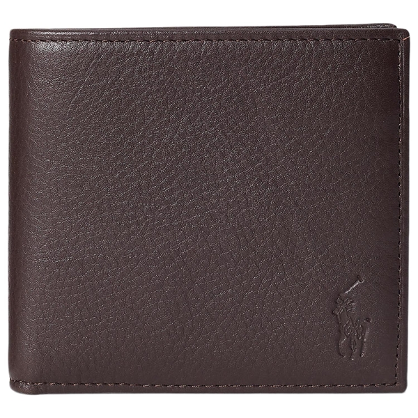 Narbenleder-Brieftasche mit Münzfach