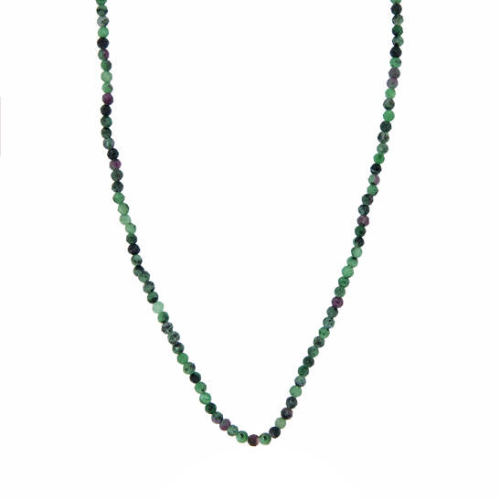 Halskette Rubyzoesite