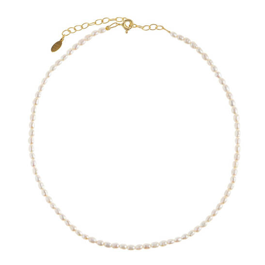 Perlen-Halskette Oval