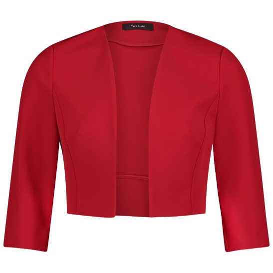 Bolero-Jacke mit Kellerfalten