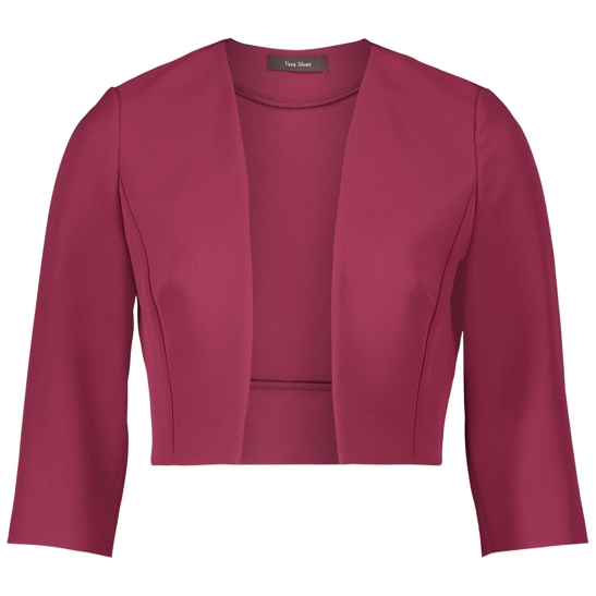 Bolero-Jacke mit Kellerfalten