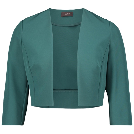 Bolero-Jacke mit Kellerfalten