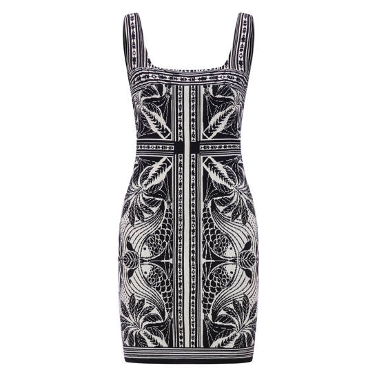 Strickkleid Monochrome Elegance