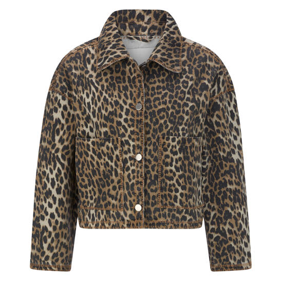Baumwolljacke mit Leoprint
