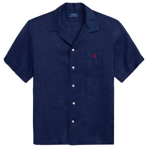 Classic-Fit Leinen-Kurzarmhemd