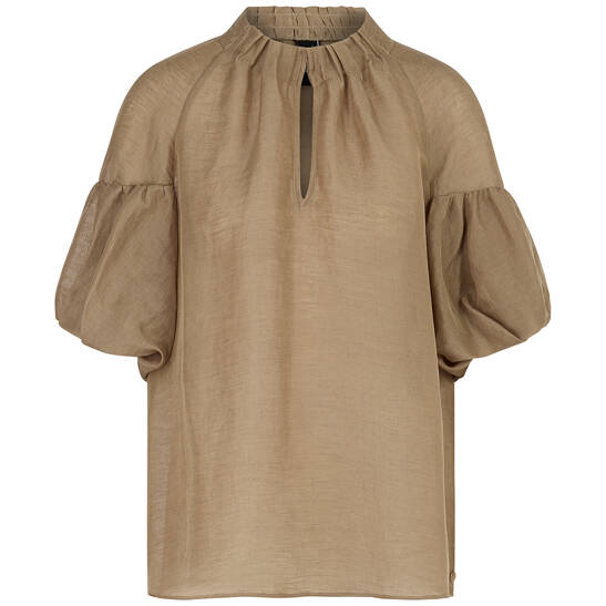 Uni Bluse mit Ballonärmeln