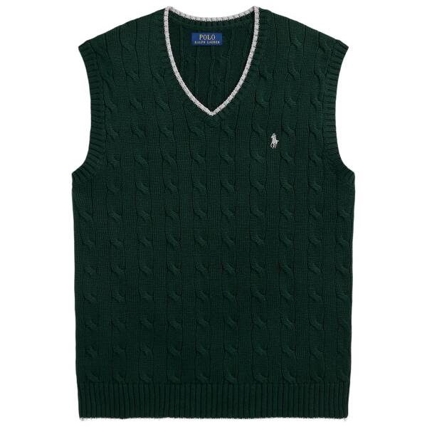 Baumwollpullunder mit Zopfmuster