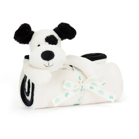 Schmusedecke Bashful Black & Cream Puppy