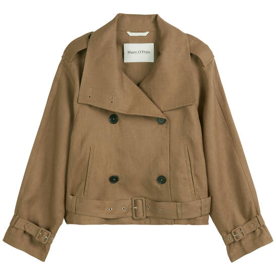Leinen-Trenchjacke relaxed