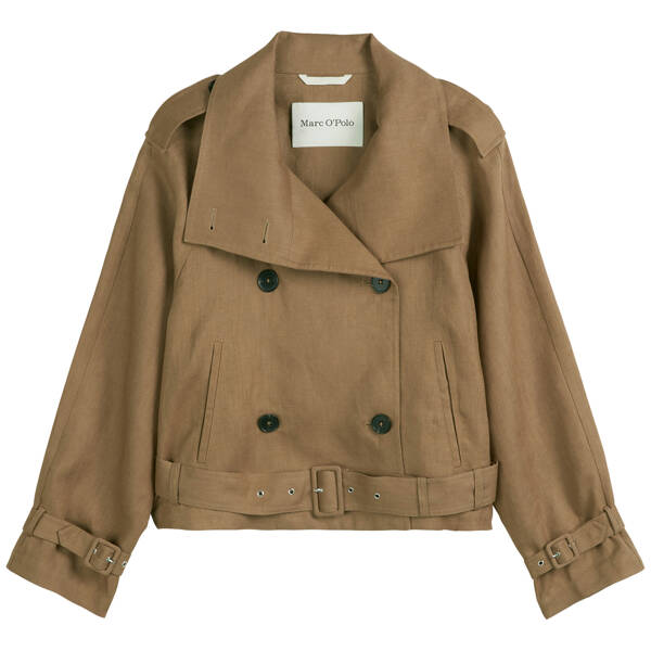 Leinen-Trenchjacke relaxed