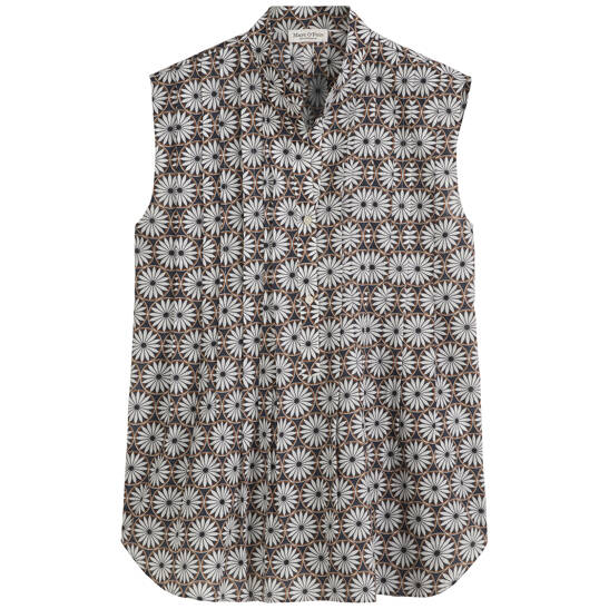 Ärmellose Print-Bluse flared
