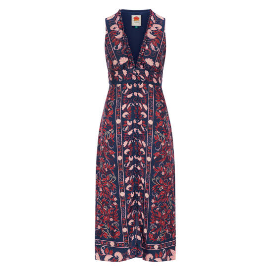 Midikleid Boho Floral Scarf