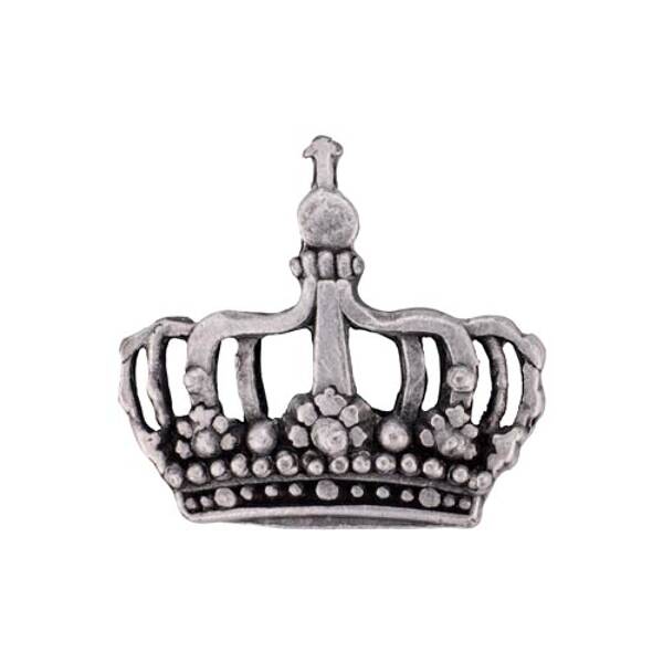 Anstecker Krone Altsilber