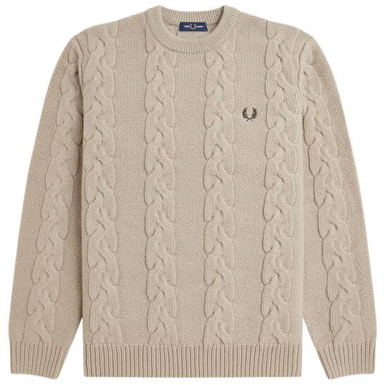 Strickpullover mit Zopfmuster