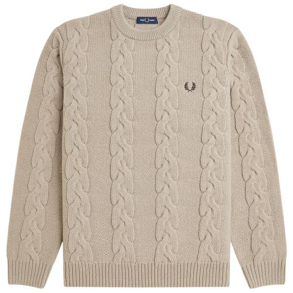 Strickpullover mit Zopfmuster