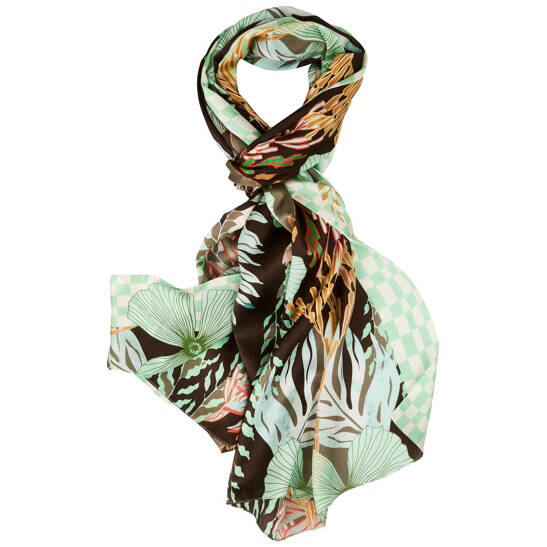 Seidenschal mit floralem print