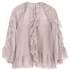 Volant-bluse im boho-stil
