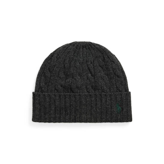 Zopfmuster-Mütze mit Wolle