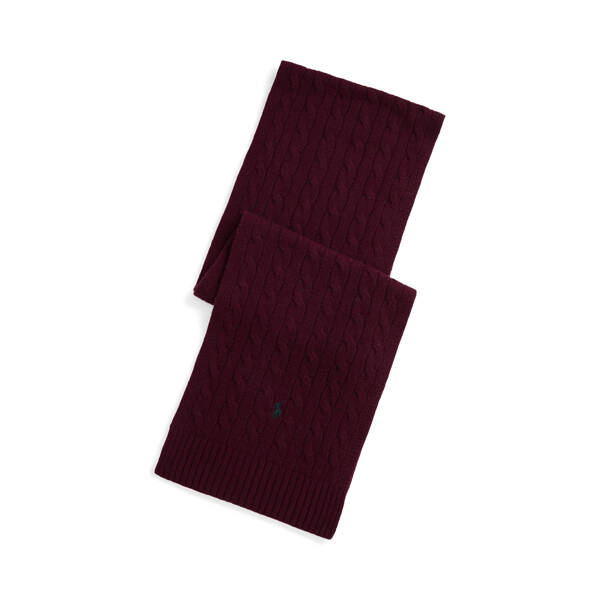 Zopfmuster-Schal aus Wollmischung