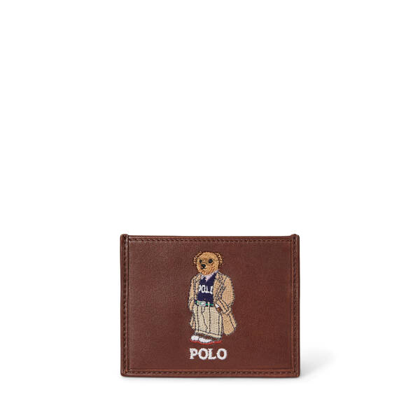Leder-Kartenetui mit Polo Bear