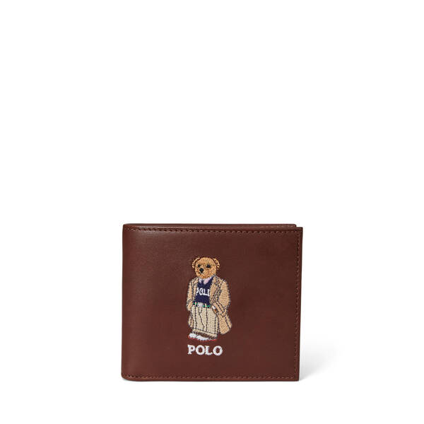 Lederbrieftasche mit Polo Bear