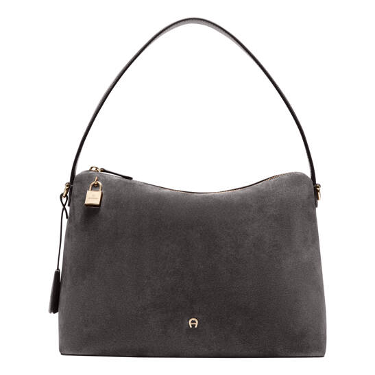 Delia Suede Beuteltasche M