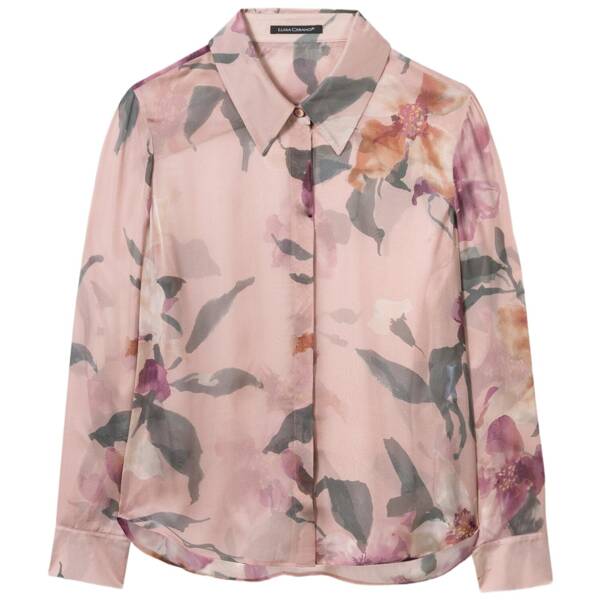 Silk Bluse mit floral-Print