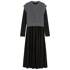 2-in-1-Kleid aus Jersey und Wollstrick
