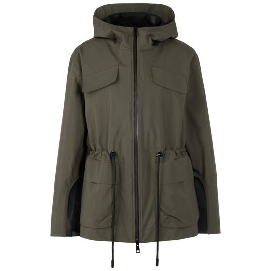 Outdoor jacke mit kordelzug