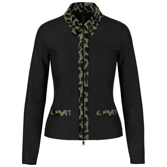 Jersey-jacke mit cube-print-details