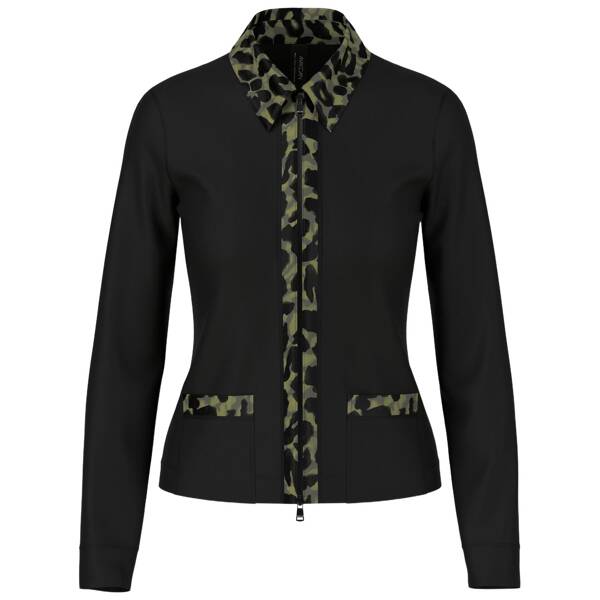 Jersey-jacke mit cube-print-details