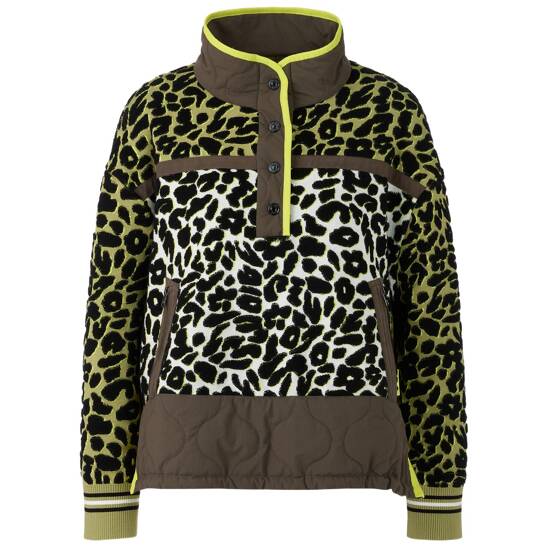 Trekking pullover mit 3d-effekt-strick