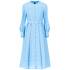 Langes tupfen-kleid aus seide und leinen