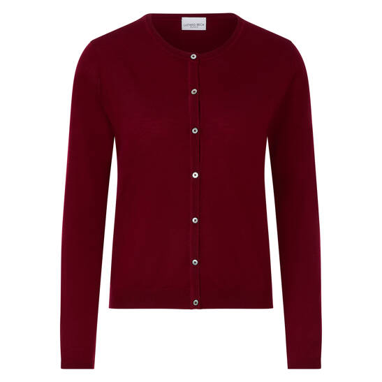 Schurwoll-Strickjacke