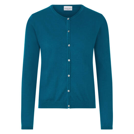 Schurwoll-Strickjacke