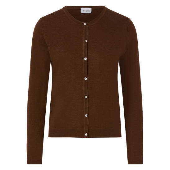 Schurwoll-Strickjacke