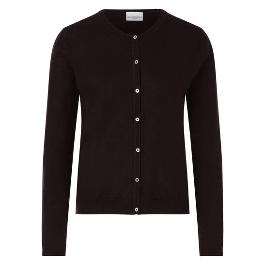 Schurwoll-Strickjacke